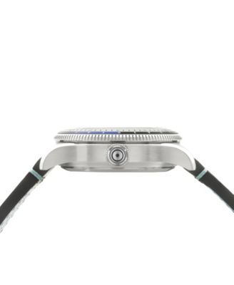 Men's Flyboy Black Leather Strap Watch, 40mm