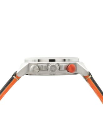 Men's Bell X-1 Black Leather Strap Watch, 41mm