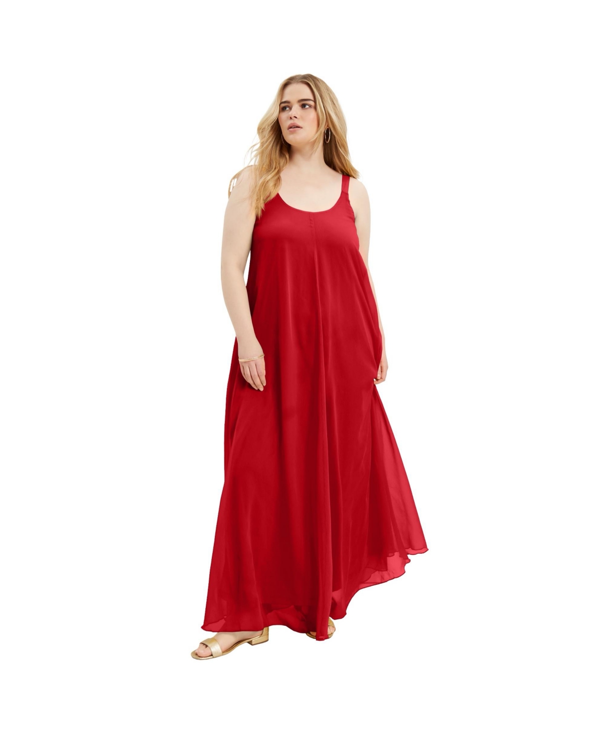 Women's June + Vie Swing Maxi Dress - Tomato