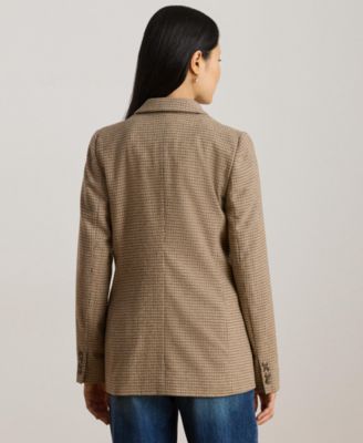 Women's Double-Breasted Wool-Blend Twill Blazer