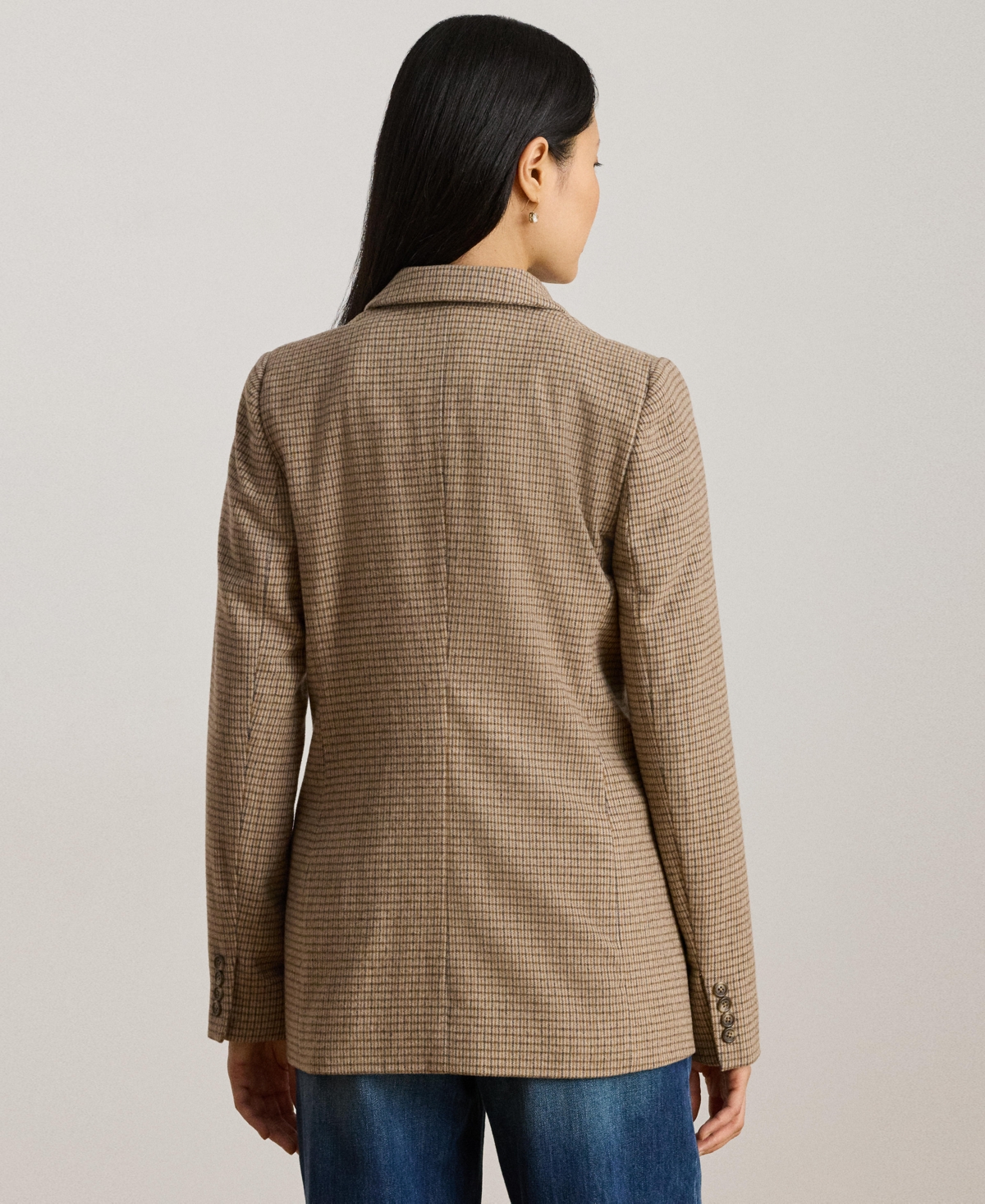 Lauren Ralph Women's Double-Breasted Wool-Blend Twill Blazer