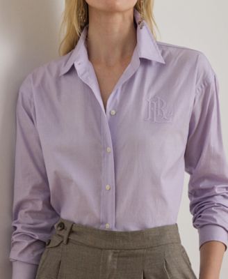 Women's Long Sleeve Relaxed Fit Cotton  Shirt