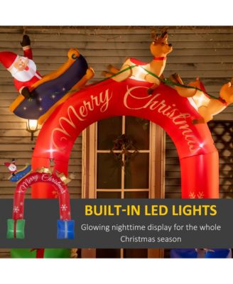 9ft Inflatable Christmas Arch with Built-in LED for Garden Lawn Party