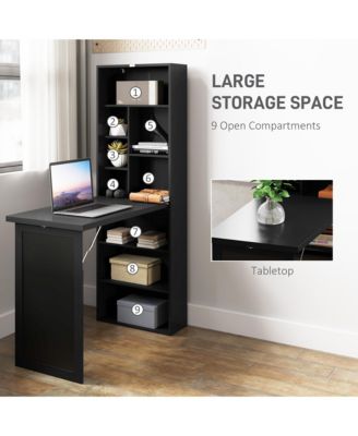 Convertible Desk with board & Shelf Multi-Function Table,