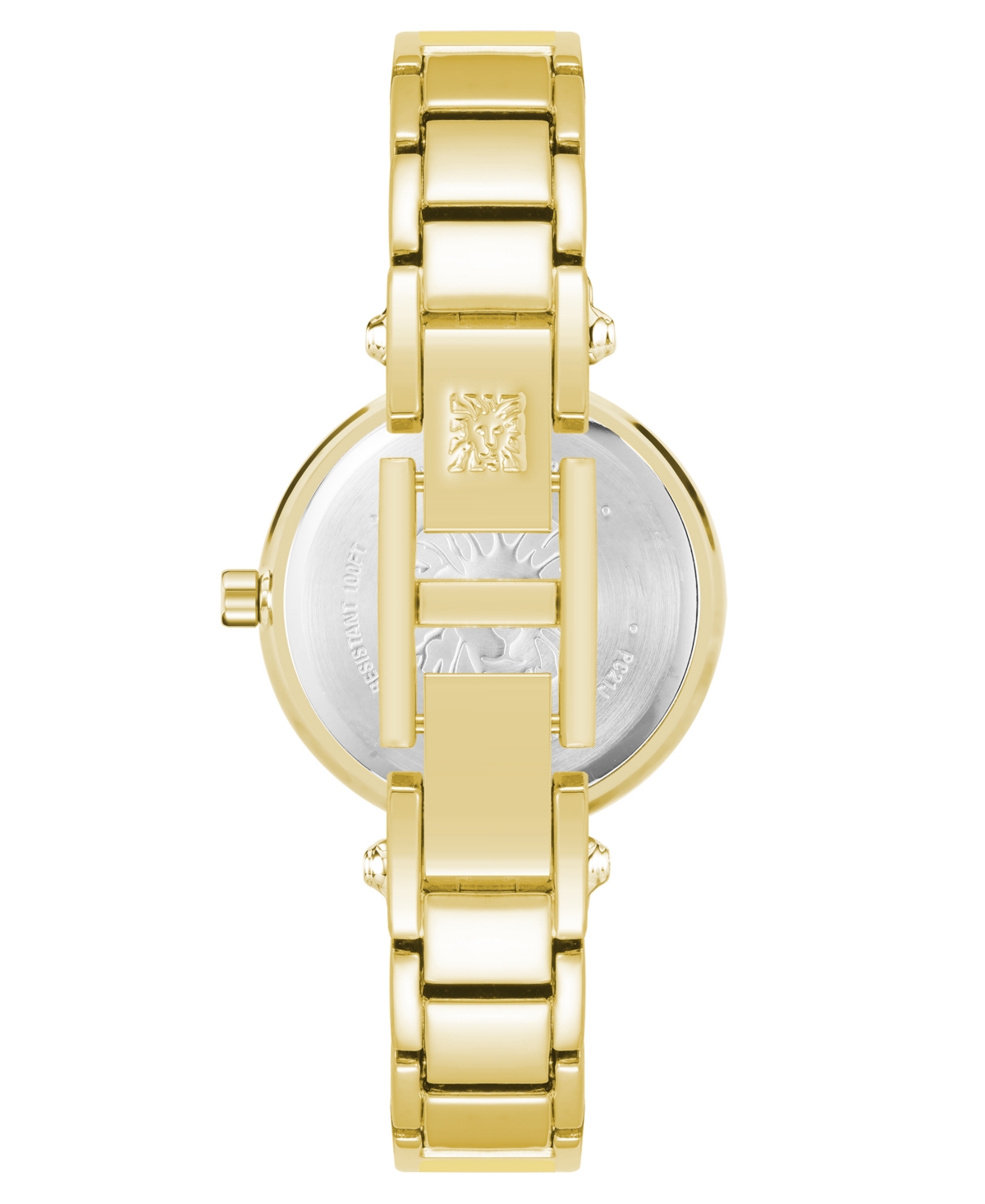 Anne Klein Women's Quartz Round Black And Gold-tone Metal Alloy Bangle Watch, 28mm In Multi