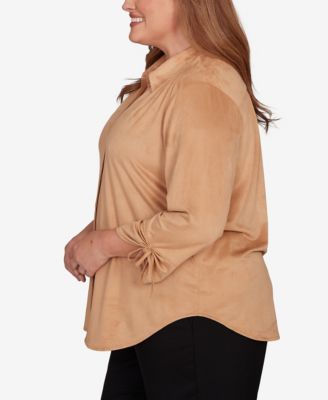Plus Size Mount Laurel Button Front Top