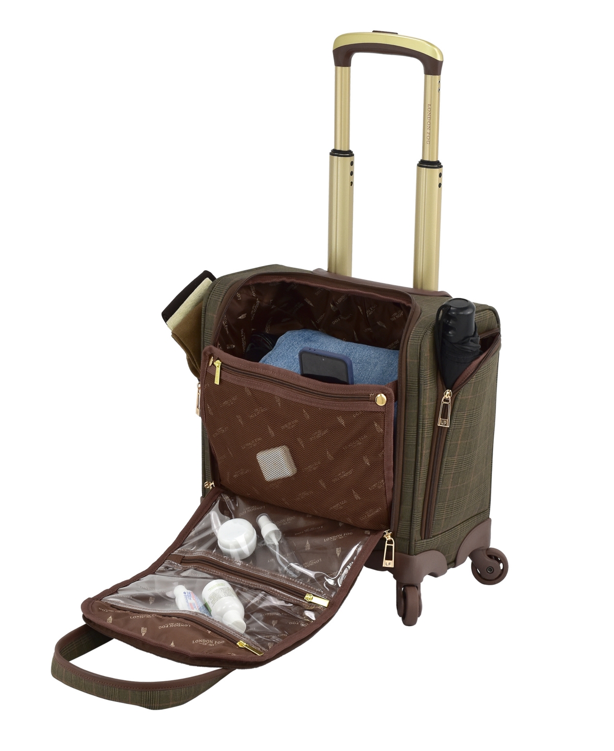 London Fog Brentwood Iv 15" 4 Wheel Under The Seat Bag