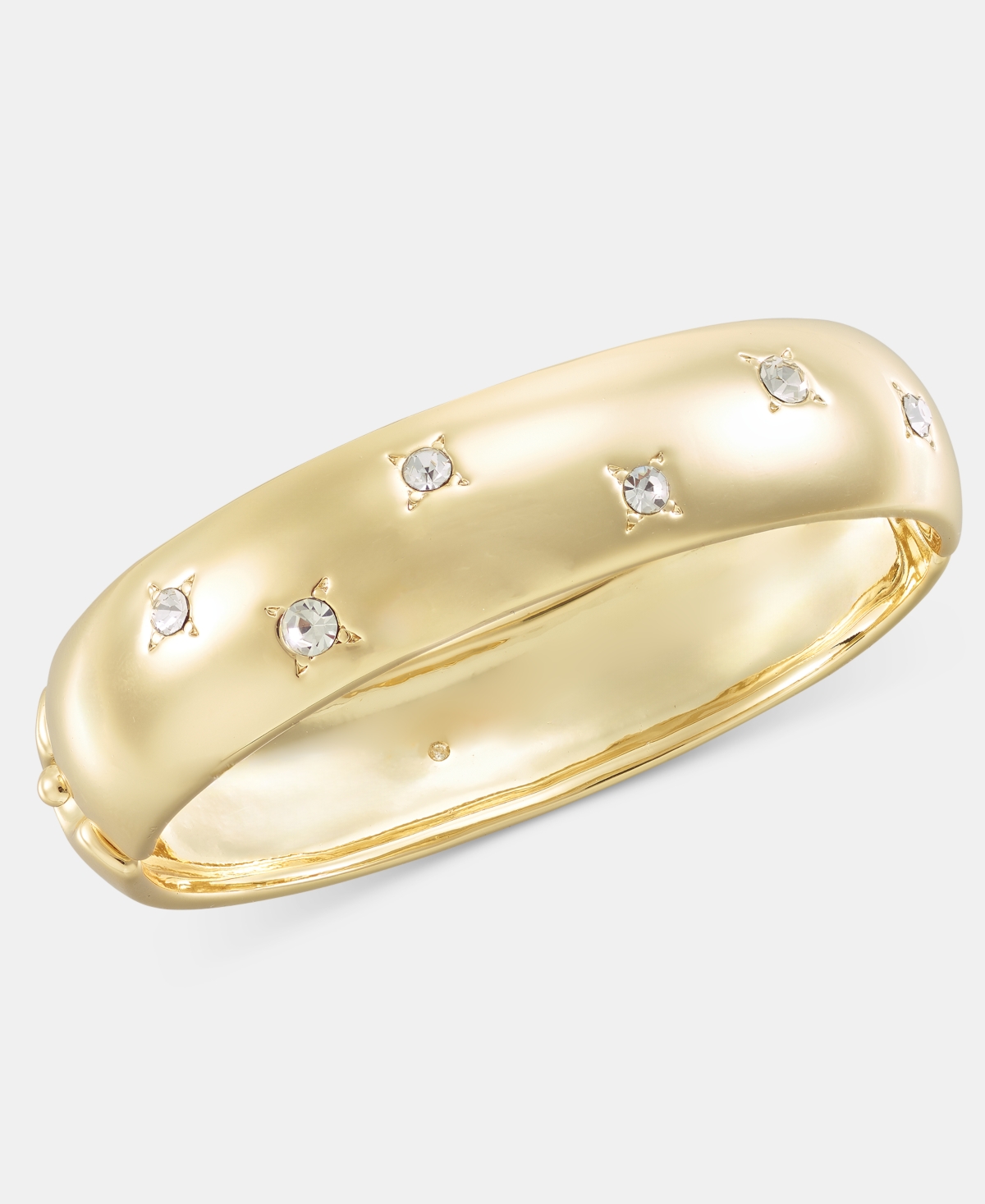 On 34th Crystal Star Puffy Bangle Bracelet, Macy's Exclusive In Gold