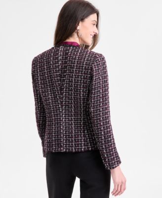 Tweed Open-Front Jacket, Regular & Petite