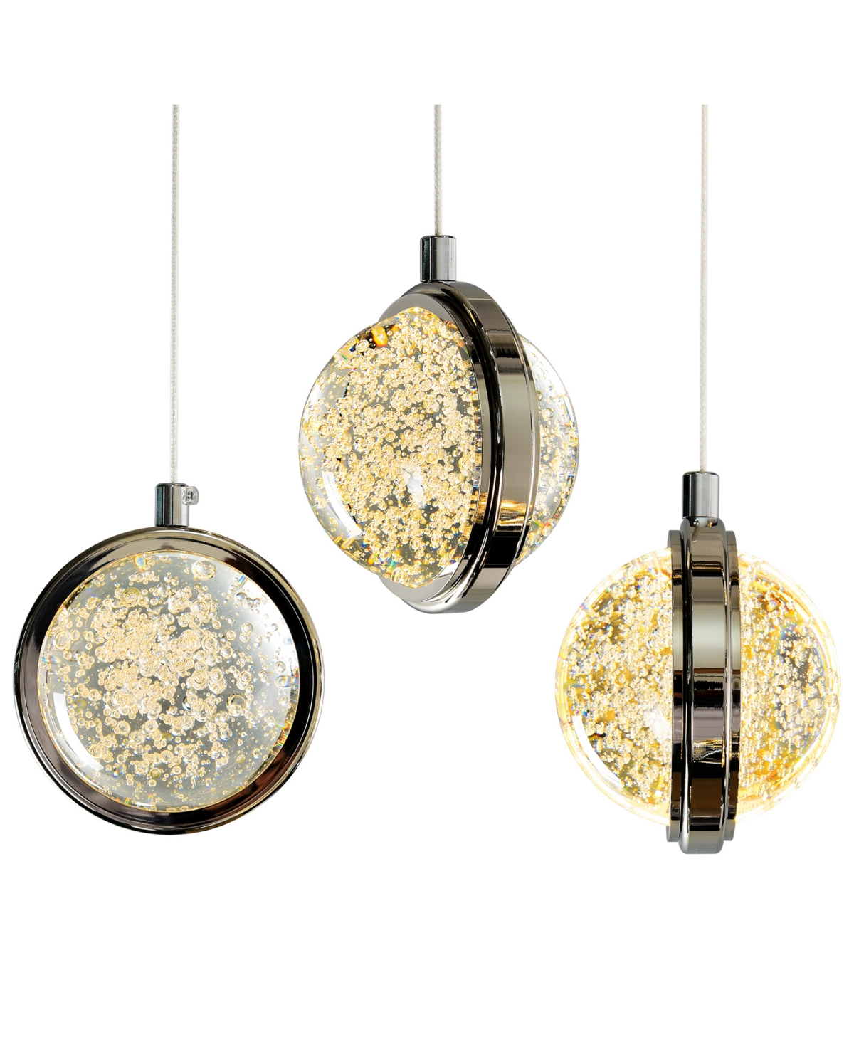 Cwi Lighting 89" Metal Salvador Led Integrated Chandelier In Silver