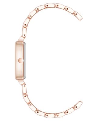 Women's Quartz Cushion Rose Gold-Tone Metal Alloy Watch, 26mm