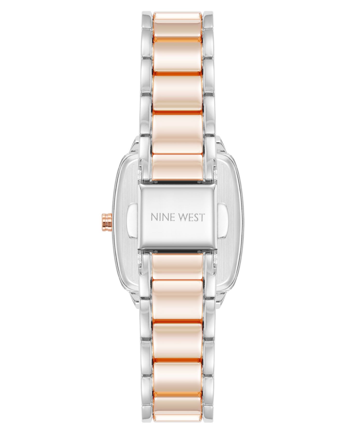 Женские часы Anne Klein Quartz Cushion Silver-Tone and Rose Gold-Tone Metal Alloy, 26mm — фото 3