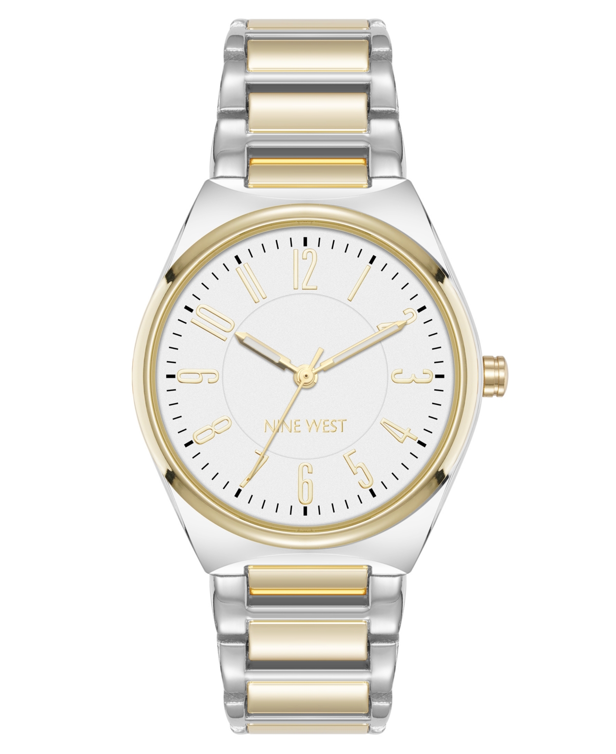 Anne Klein Women's Quartz Easy-to-read Silver-tone And Gold-tone Metal Alloy Watch, 34mm In Multi