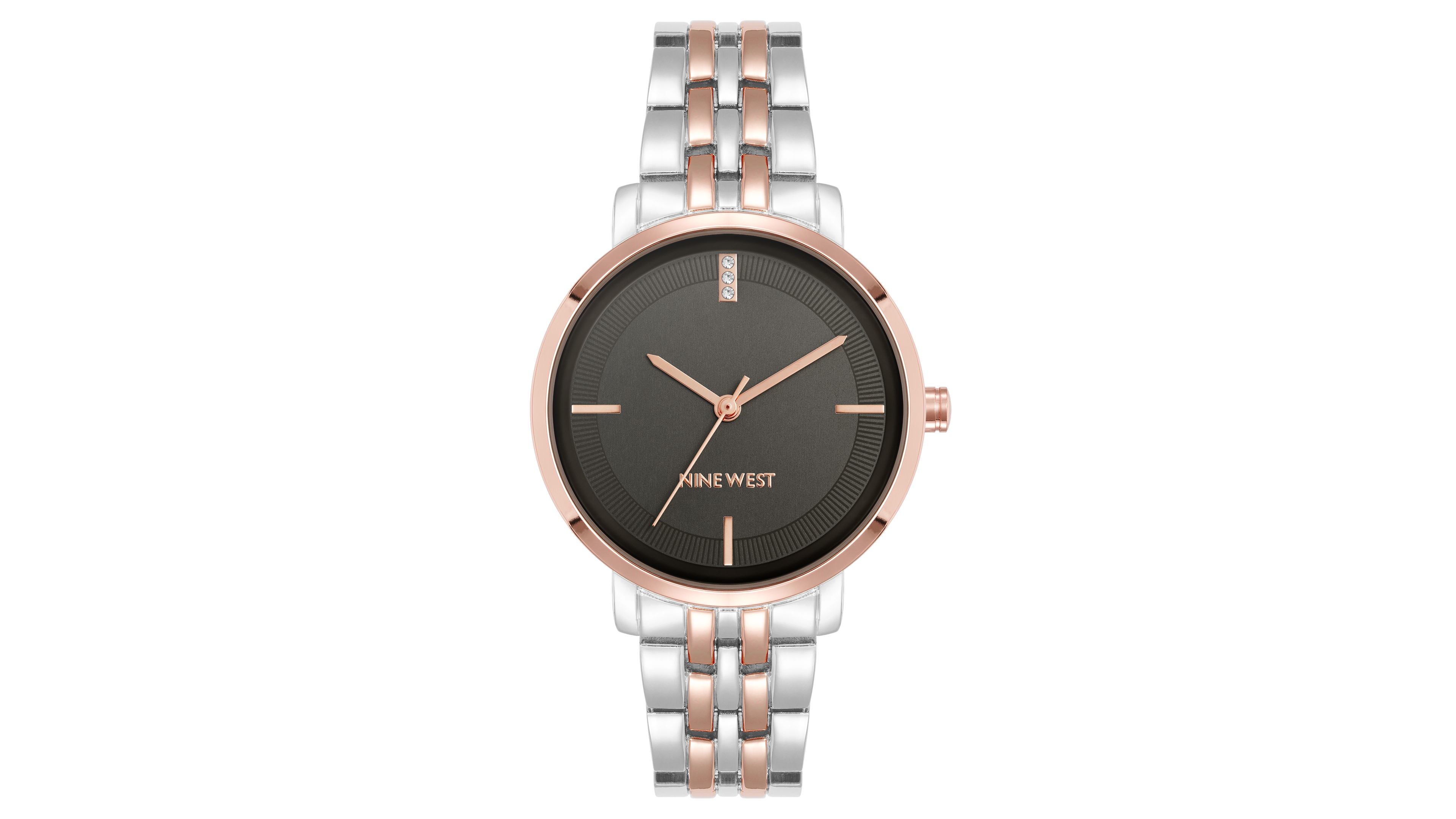 Anne Klein Women's Quartz Premium Gray and Two-Tone Metal Alloy Watch, 35mm