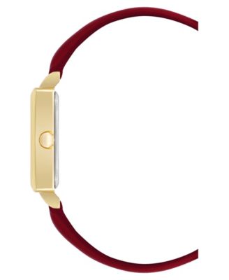 Women's Quartz Burgundy Leather and Gold-Tone Watch, 29mm