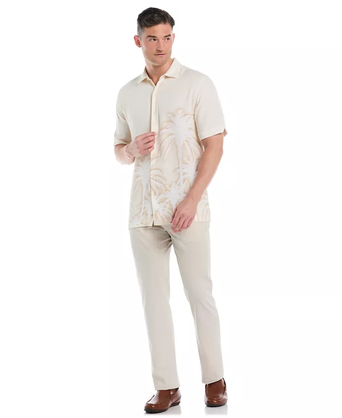 Men's Batik Palm Print Short-Sleeve Button-Down Shirt - thumbnail 2