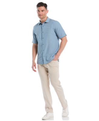 Men's Geo-Pattern Short Sleeve Button Down Shirt