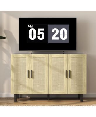 Sideboard Cabinet w/ 2 Rat Doors & Adjustable Shelves,