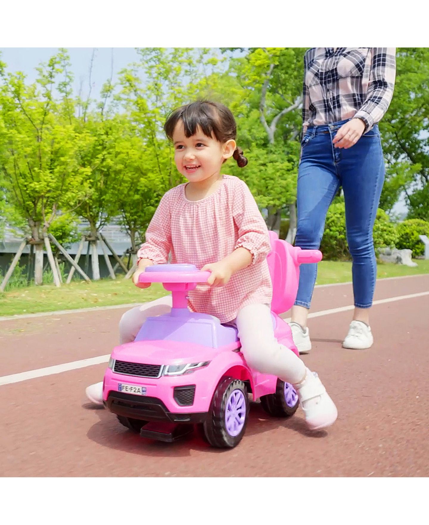 Детская игрушка Aosom 3 in 1 Push Car with Horn and Music Stroller, 55 Lbs., Ages 18-36 Months — фото 9