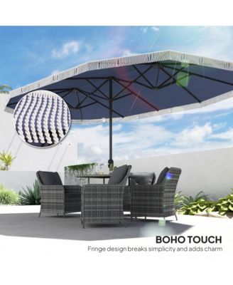 15ft UPF30+ Extra Large Patio Umbrella Market Umbrella, Dark