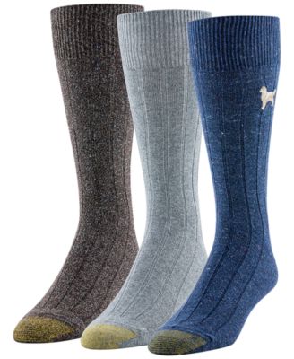 Gold Toe - Men's 3-Pack Hampton Embroidered Reinforced Toe Crew Socks
