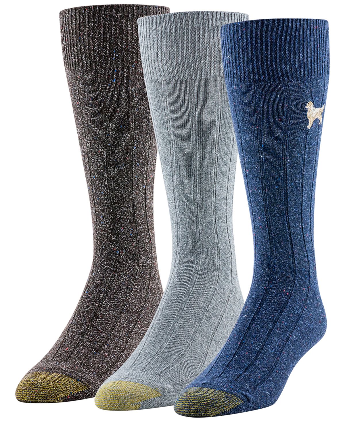 Мужские носки Hampton Crew с усиленным носком и вышивкой из 3 упаковок