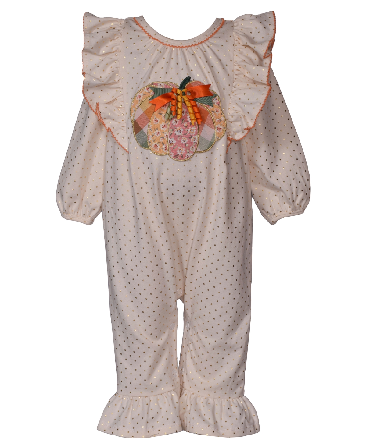 Bonnie Baby Baby Girls Harvest Coverall In Brown