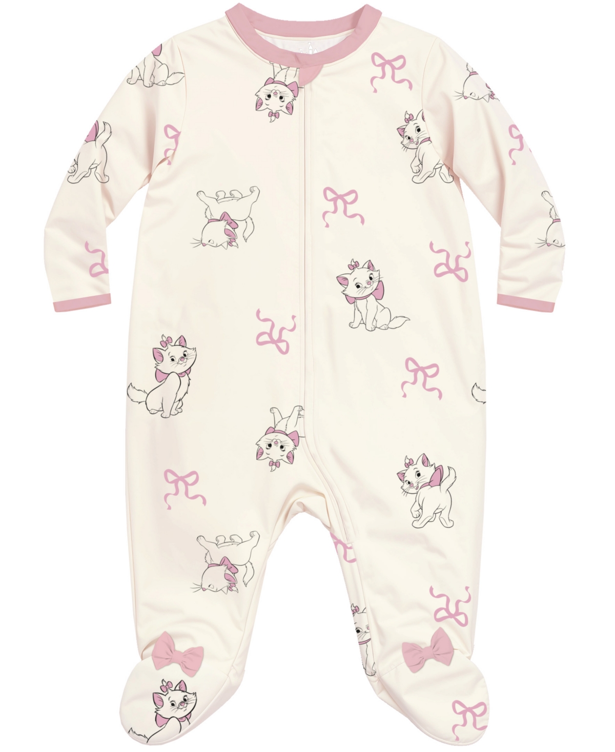 Disney Baby Girls 2-piece Marie The Cat Sleep N Play Coverall And Headband Set In Pink