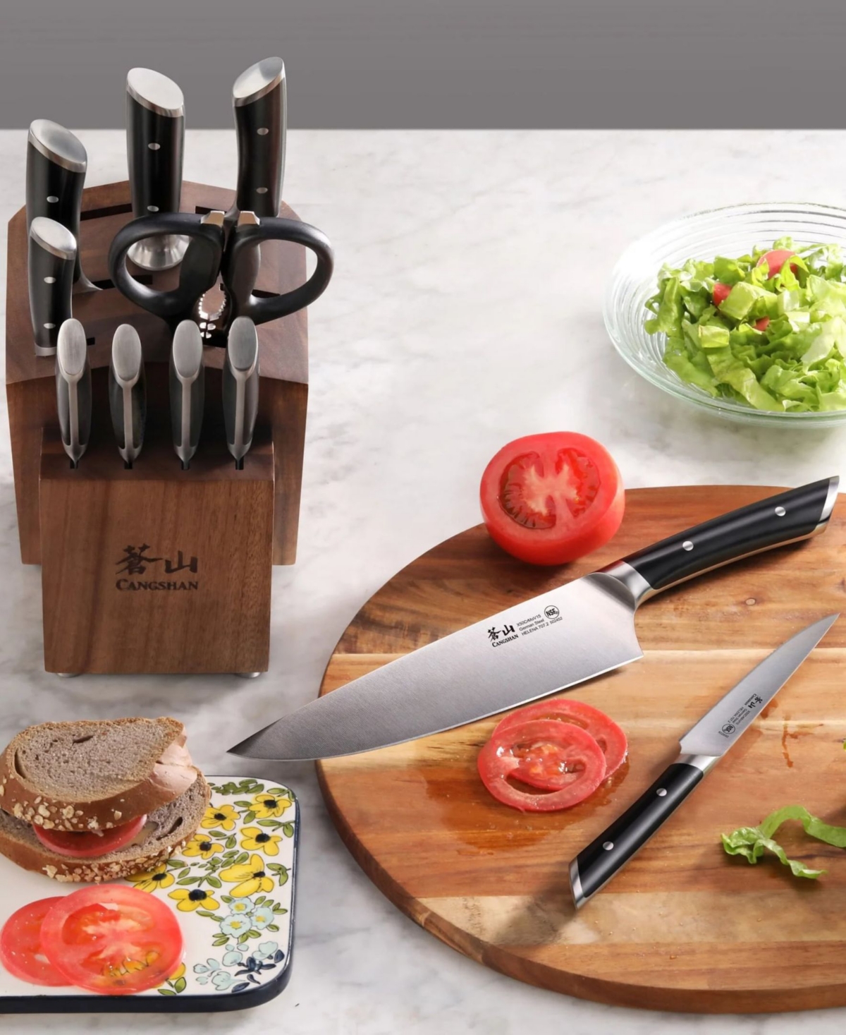 Cangshan Canghshan Helena Series 12-pc. Knife Block Set In Black