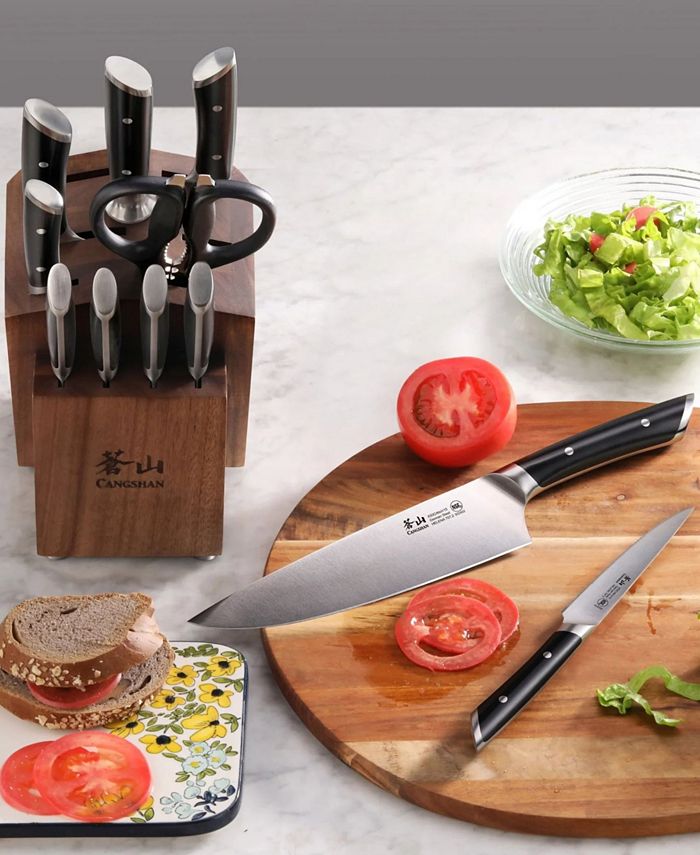 Cangshan Helena Series 12-Pc. Knife Block Set - Black - No Size‼️light dirt and incomplete‼️