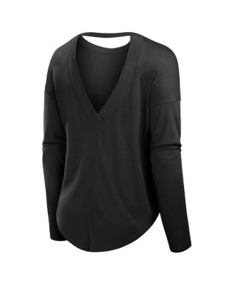 Women's Black New Orleans Saints Core Long Sleeve Fashion T-Shirt