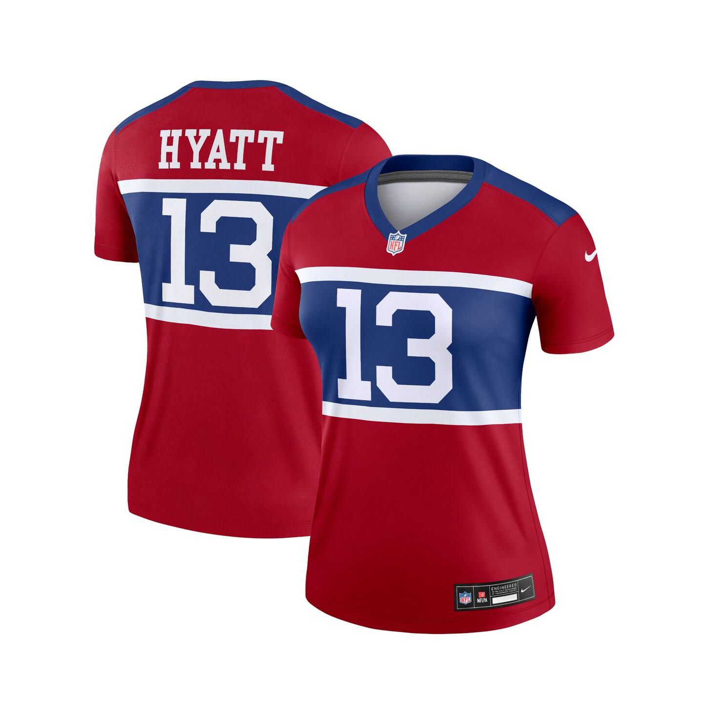 Женский топ Nike Jalin Hyatt Red New York Giants Alternate Legend Player Performance — фото 1