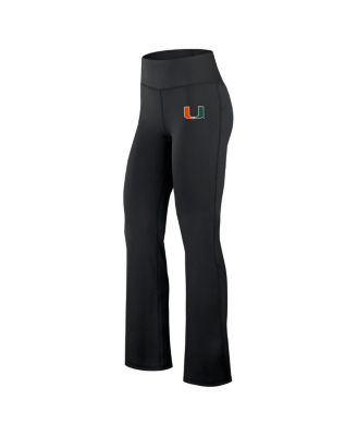 Women's Black Miami Hurricanes Training Camp Maxed Out Flare Leggings