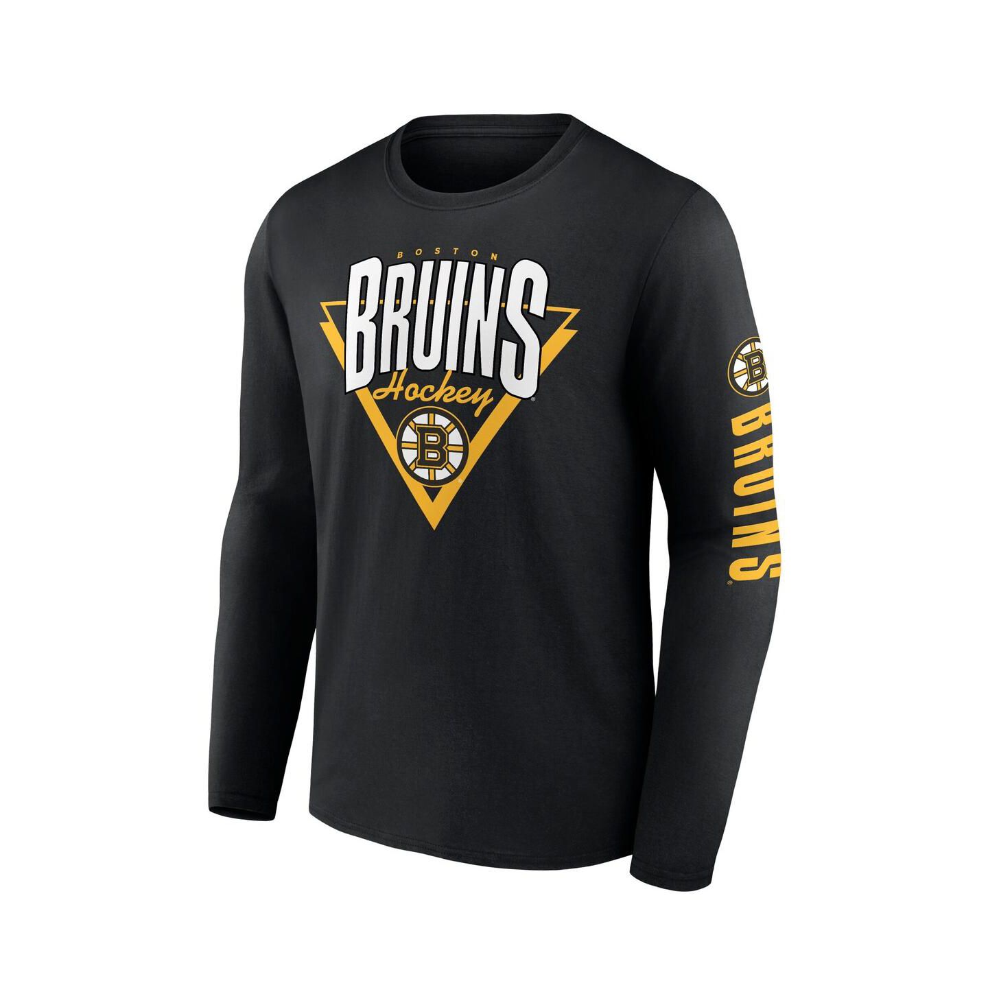 Мужская футболка Fanatics Black Boston Bruins Headline Long Sleeve — фото 2