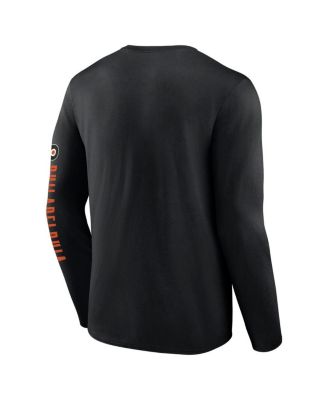 Men's Black Philadelphia Flyers Headline Long Sleeve T-Shirt
