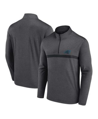 Fanatics - Men's Charcoal Carolina Panthers Head-to-Head Quarter-Zip Pullover