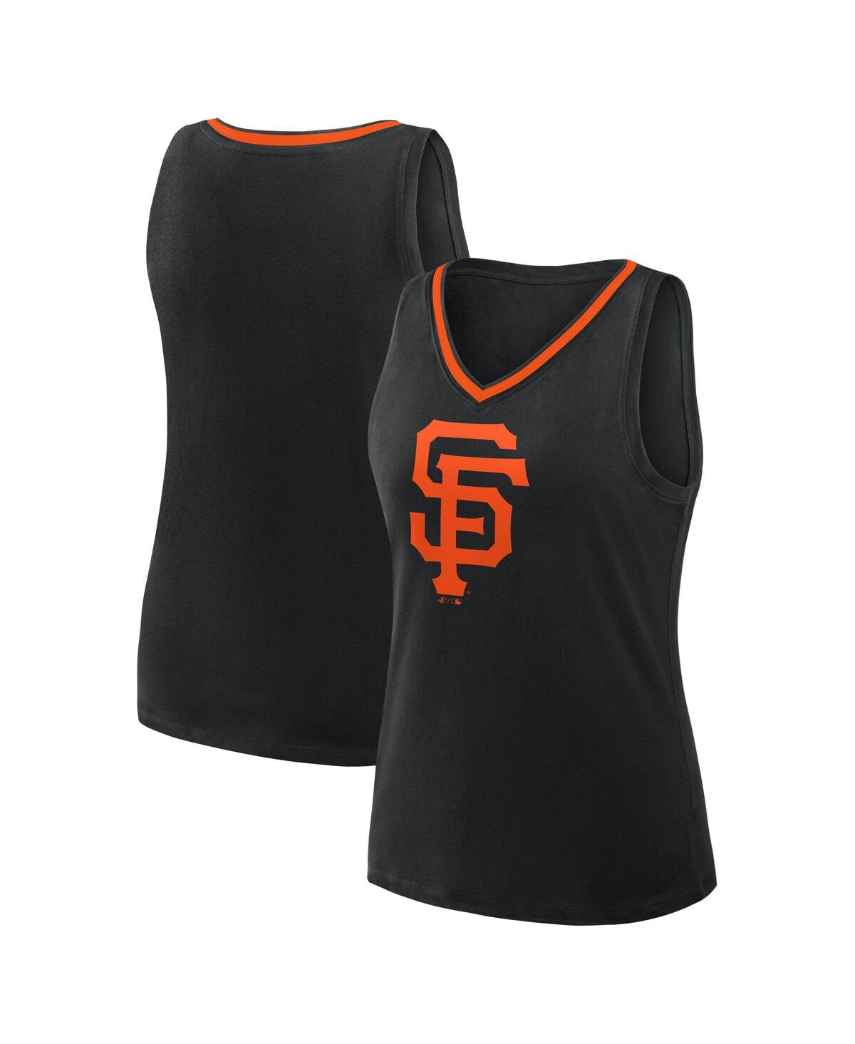 Women's Black San Francisco Giants Stellar Win V-Neck Tank Top - Black