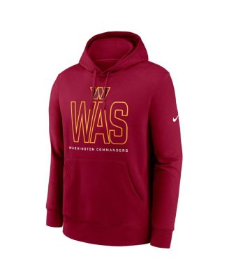 Men's Burgundy Washington Commanders Busted Play Club Fleece Pullover Hoodie