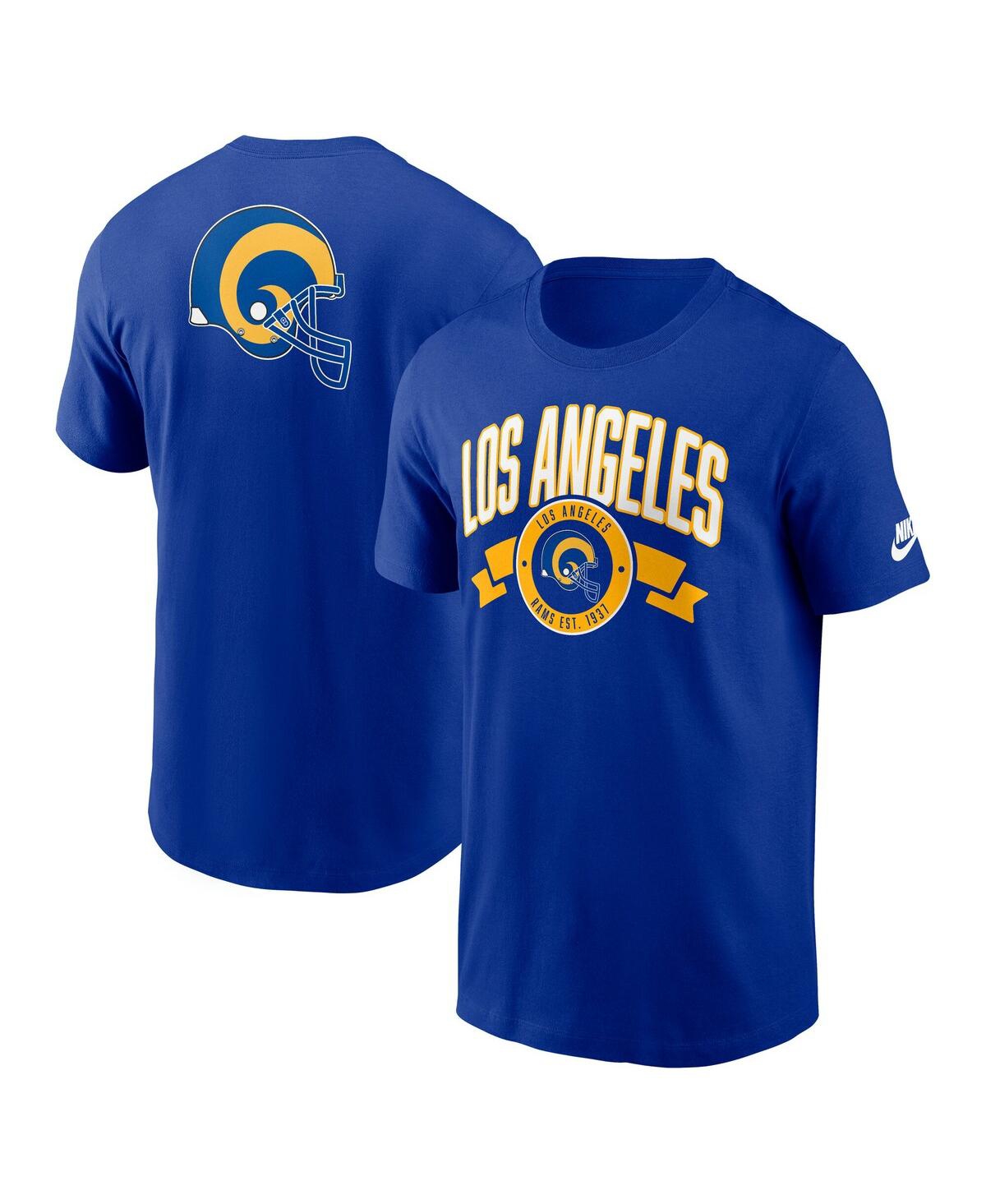 Nike Royal Los Angeles Rams Rewind Front And Back Hit Essential T-shirt In Blue