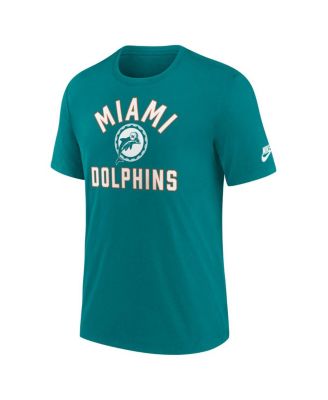 Men's Aqua Miami Dolphins Favorable Timeline Tri-Blend T-Shirt