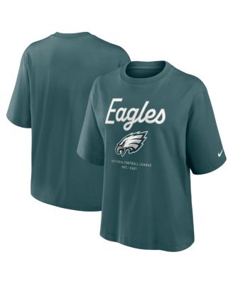 Nike - Women's Midnight Green Philadelphia Eagles Essential Script Boxy T-Shirt