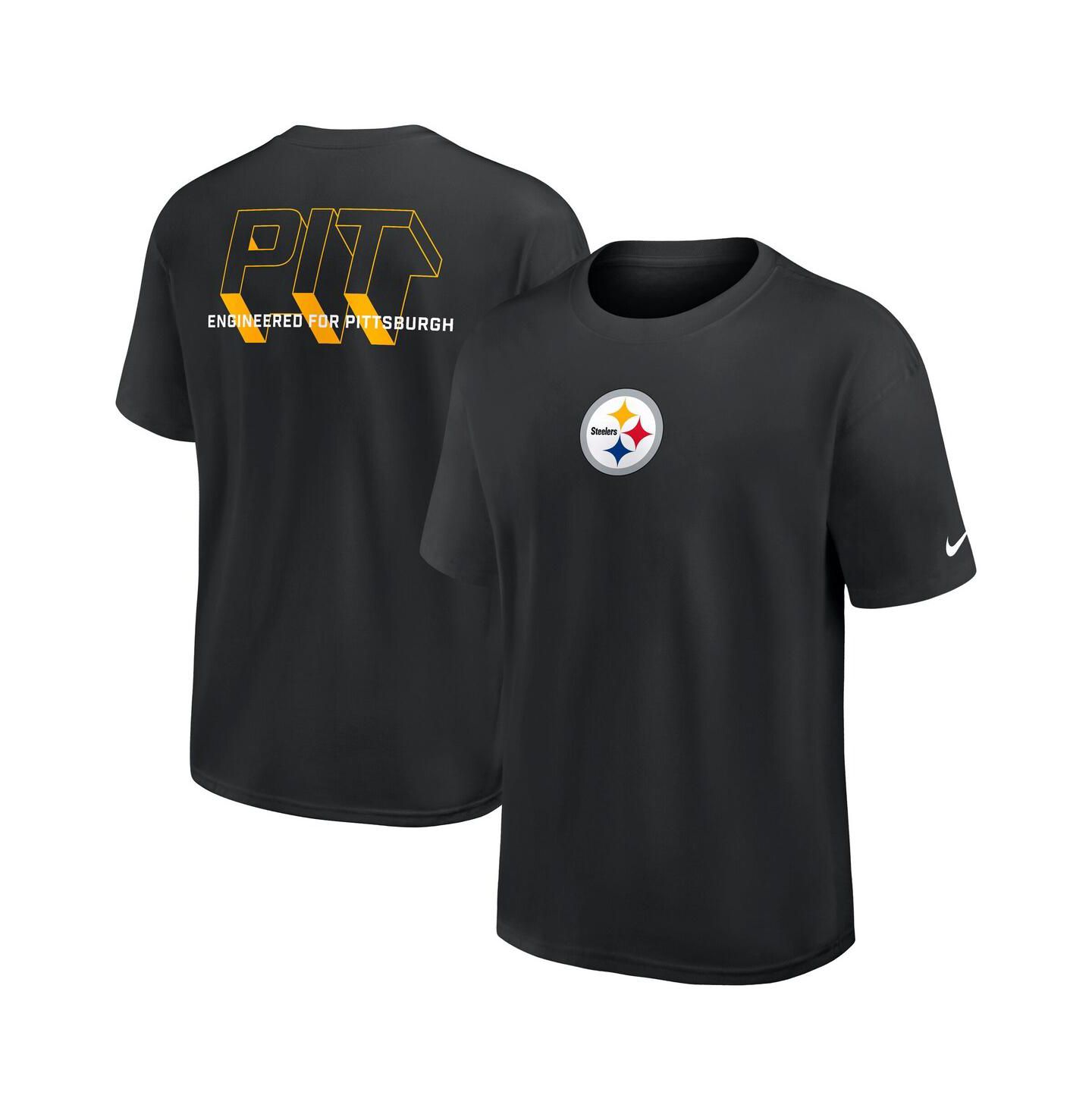 Мужская футболка Nike Black Pittsburgh Steelers Dominate the Game Essential Max90 — фото 1