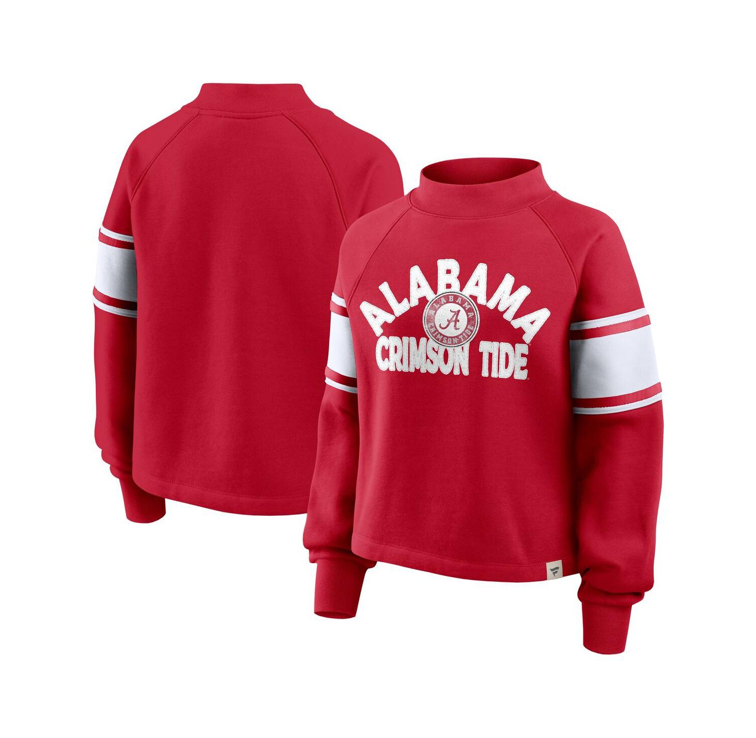 Women's Crimson Alabama Crimson Tide Punt Coverage Quarter-Zip Sweatshirt