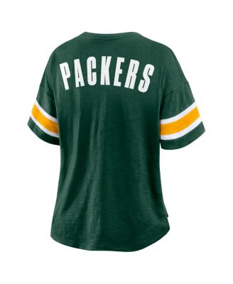 Women's Green Green Bay Packers Redzone Curl Route T-Shirt