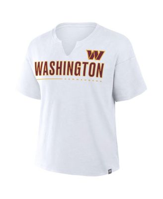 Women's White Washington Commanders Redzone Slub Boxy T-Shirt