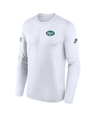 Men's White New York Jets Legend Small Logo Performance Long Sleeve T-Shirt