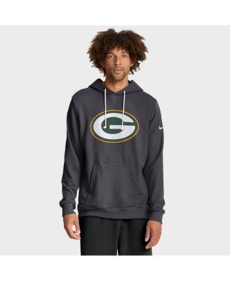 Nike - Men's Anthracite Green Bay Packers Sideline Initial Home Performance Pullover Hoodie