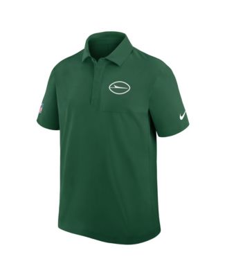 Men's Green New York Jets Sideline City Pride Woven Performance Polo Shirt