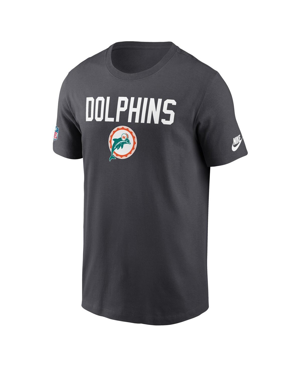 Nike Anthracite Miami Dolphins Alt Pack Onside Conversion Performance T-shirt In Gray