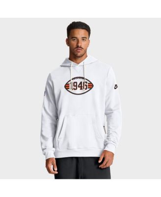Nike - Men's White Cleveland Browns Sideline Offensive Set Play Performance Pullover Hoodie